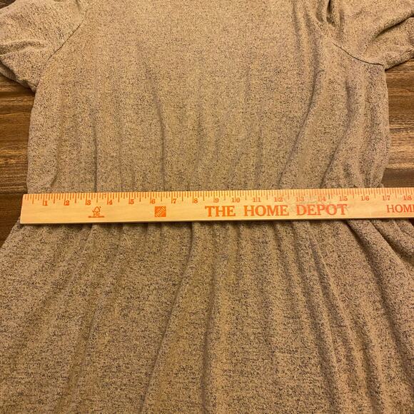 Lane Bryant Tan Long Sleeve Synched Waist Long Dress size 18/20 - Picture 3 of 11